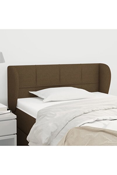 Concept Tăblie de pat cu aripioare maro închis 83x23x78/88 cm textil
