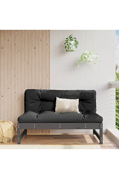 Concept Canapea de mijloc, 120x80 cm, gri, lemn masiv de pin