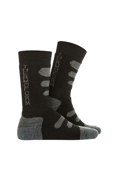 THERMOFORM Winter Padded Winter Unisex Outdoor Socks Black