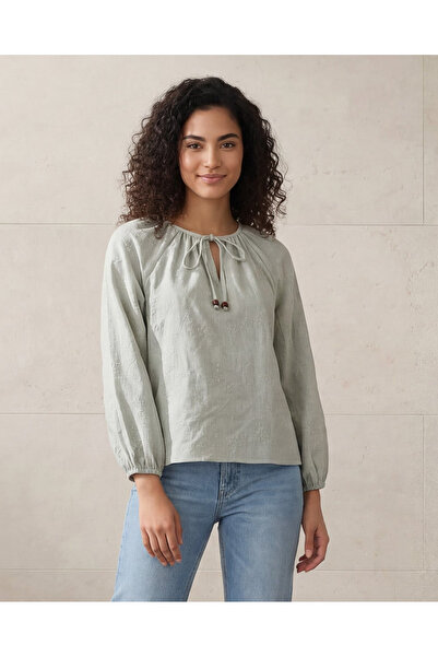 REDTAG Women Green Casual Blouse
