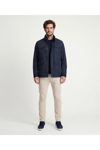 Yargıcı Regular Mock Neck Long Sleeve Raincoat