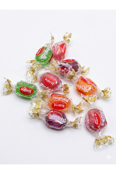 ege salkım Kent Meybon Karışık Meyveli Sert Bonbon Şeker – Çok Çeşitli Aromal...