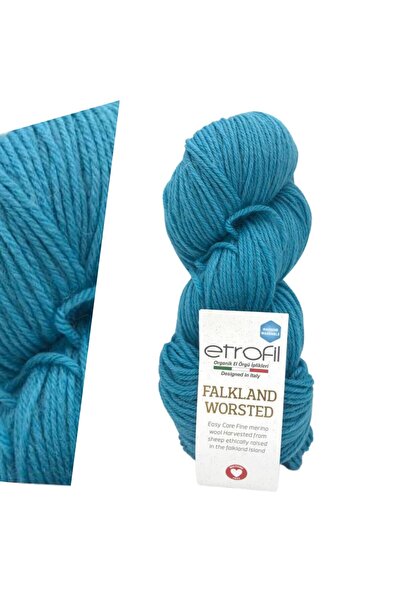 Etrofil Falkland češljasta pređa za pletenje Cerulean 100% vuna 100g 200m (75...