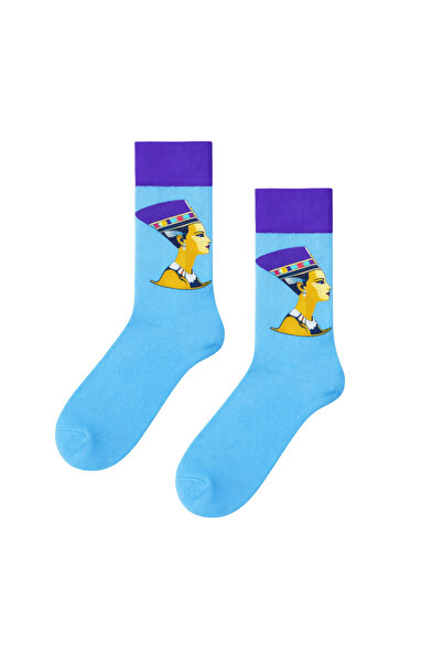 CARNAVAL SOCKS Цветни чорапи с десен Нефертити