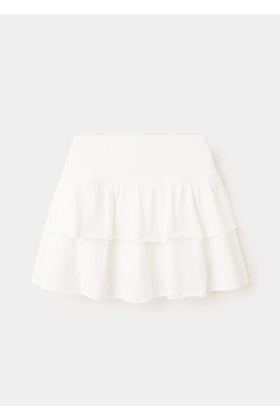 MANGO Kids Volanlı pamuklu etek