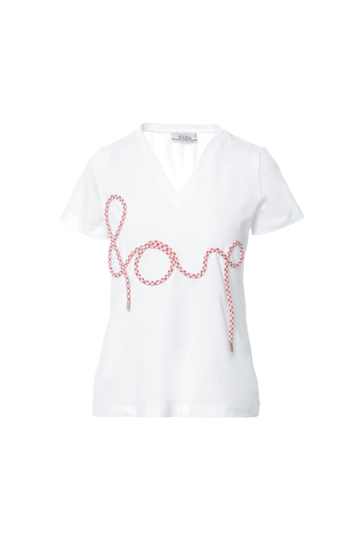 Text Detailed White T-Shirt