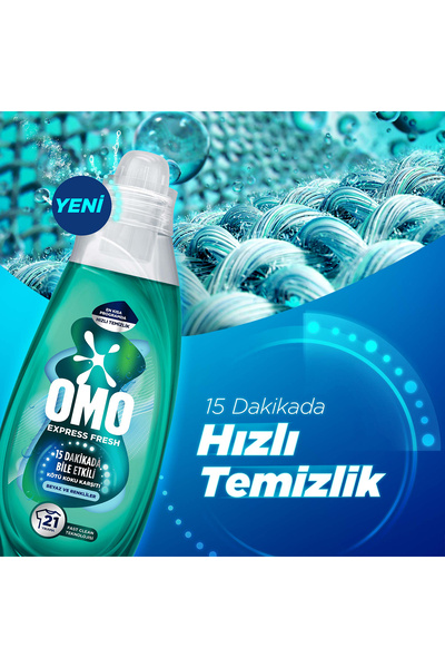 Omo Express Fresh Kötü Koku Karşıtı Renkliler&Beyazlar Sıvı Çamaşır Deterjanı 840 ml x3