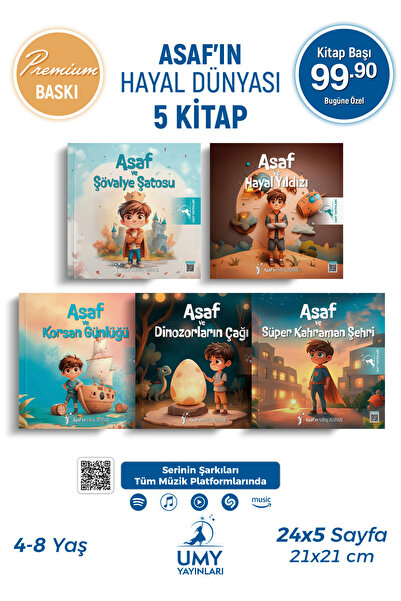 UMY Yayınları Asaf'ın Hayal Dünyası Serisi - 5 Kitap
