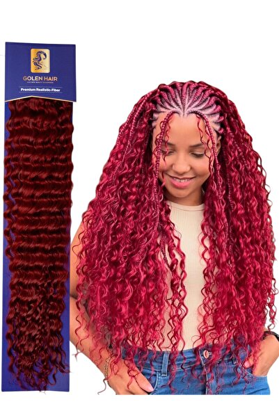 GOLEN Hair Deep Wave Braids 22 Inches Color Burgundy – Deep Wave Crochet Hair