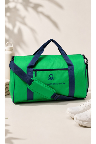 United Colors of Benetton Geantă sport unisex verde cu curea de umăr pentru c...