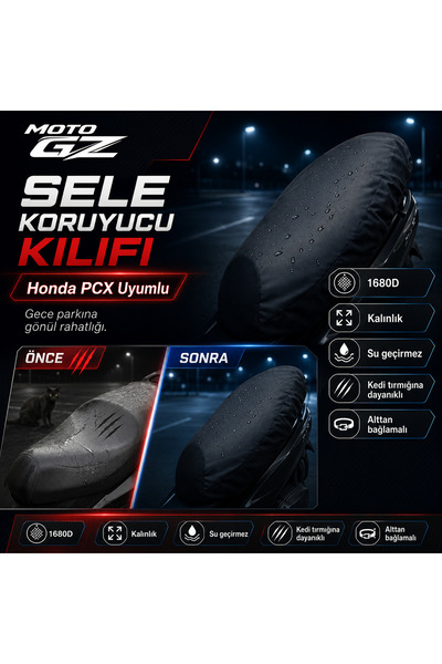 MOTO GZ Pcx Motorcycle Saddle Protector Cover |   Waterproof, 1680 Denier Thi...