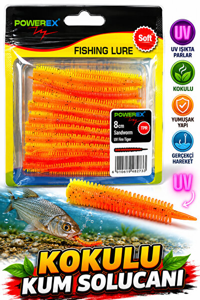 sr sazanrig Karides Kokulu Sandworm 8cm LRF Silikonu