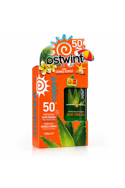 Ostwint Set cremă de protecție solară SPF 50+ și gel de aloe vera Ostwint 100...