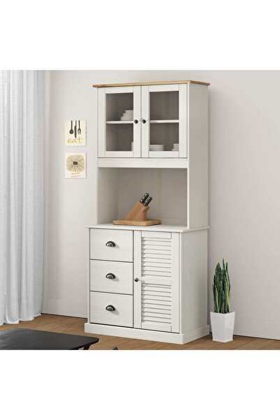 Concept Dulap înalt VIGO, alb, 78x40x175 cm, lemn masiv de pin