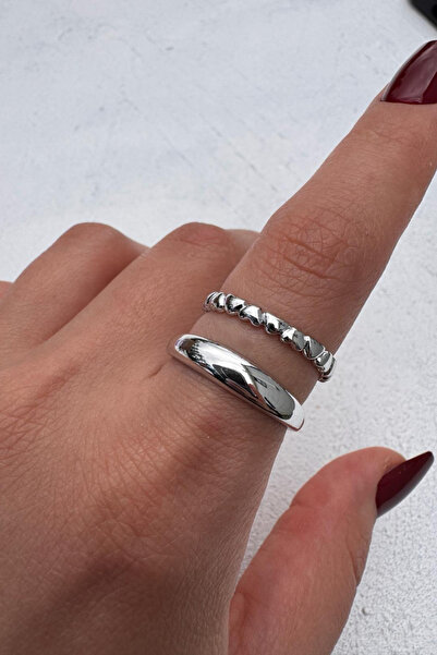 Leo'Stone Polished Series Heart Detailed Double Row Adjustable Women's Steel ...