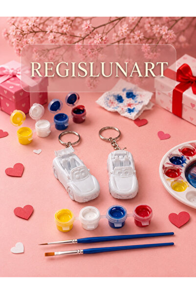 Regislunart Sevgililere Özel 6.5Cm 2’li Üstü Açık Araba Fiğürü Anahtarlık 2 F...