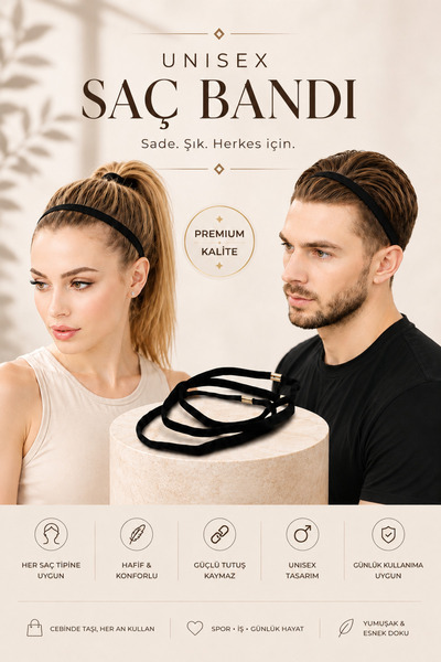İnDerin 6 bucăți bandă pentru păr unisex pentru sportivi, bandă subțire pentr...