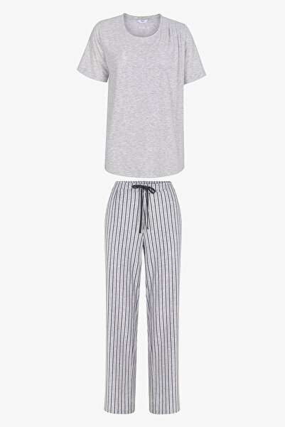 Penti Light Gray Mama Cozy Day Pants Pajama Set