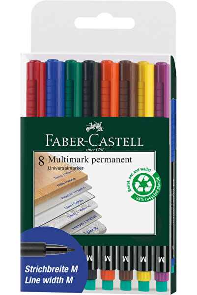 Faber Castell SET MARKERE PERMANENTE 8 MULTIMARK FABER-CASTELL