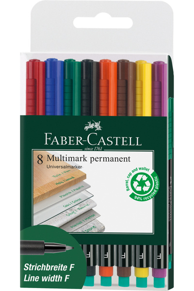 Faber Castell Set de markere permanente 8 F Multimark Faber-Castell
