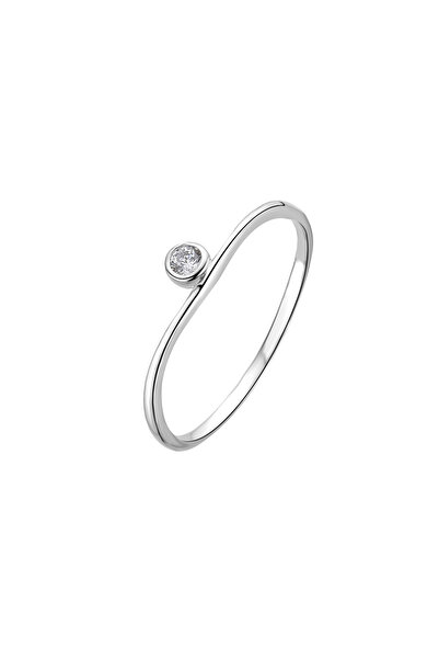 Lisa&Co. Inel Argint Glance 52 mm / Argint placat cu rodiu / Zircon alb
