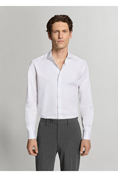 MANGO Man %100 pamuklu slim fit takım gömleği