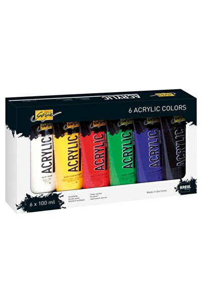 Kreul Vopsea acrilică Solo Goya, set de 6 x 100 ml