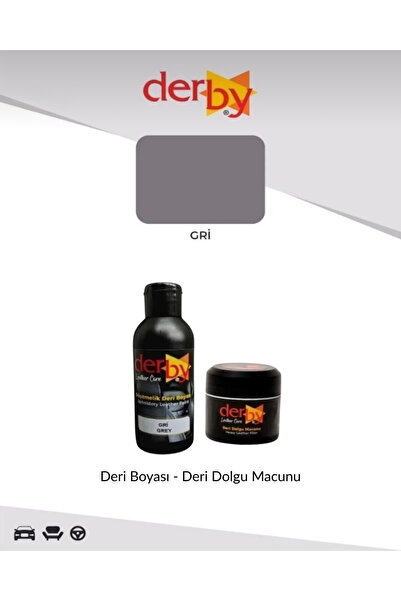 Derby Gri Oto Döşeme Boyası Ve Gri Deri Tamir Macunu