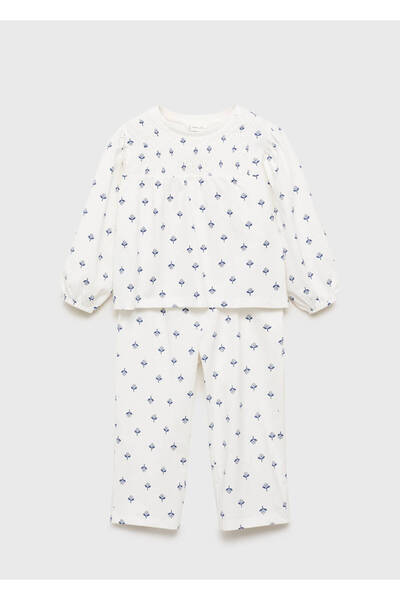 MANGO Baby Desenli pamuklu pijama