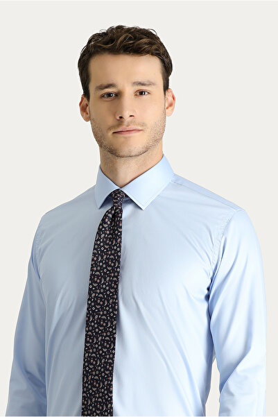 Kiğılı Cămașă din bumbac din satin, cu mânecă lungă, slim fit