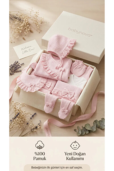 babyist Babynova %100 Pamuk Premium 10’lu Yenidoğan Hastane Çıkışı Seti (0–3 Ay)