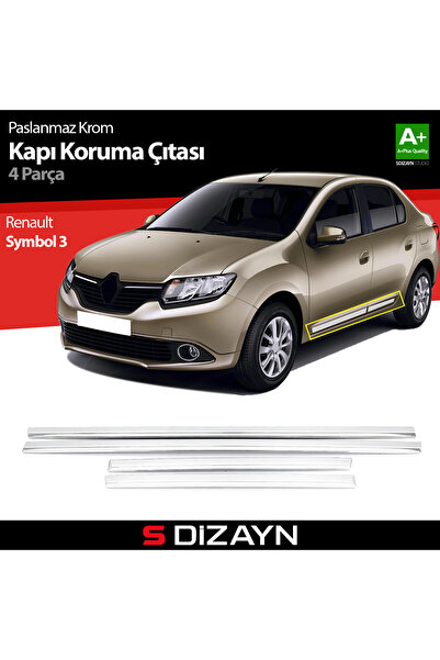 S Dizayn S-Dizayn Renault Symbol 3 Kapı Koruma Çıtası Krom 2013-2017 7022400