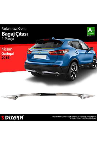 S Dizayn S-Dizayn Nissan Qashqai Krom Bagaj Çıtası 2014-2021 6613050