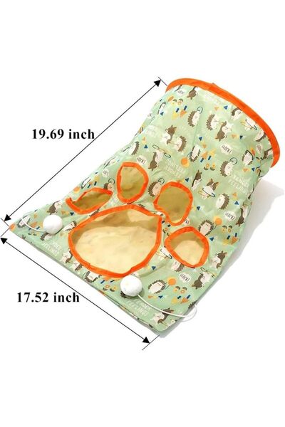 Arabest Cat Tunnel Bag, Crinkle Toy, Collapsible Play Tunnel, Sleeping Bag, w...