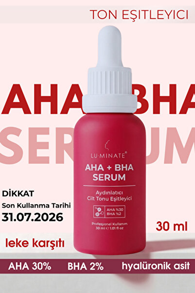 Luminate AHA 30% + BHA 2% Serum Glikolik Salisilik Asit Leke Karşıtı Cilt Ton...