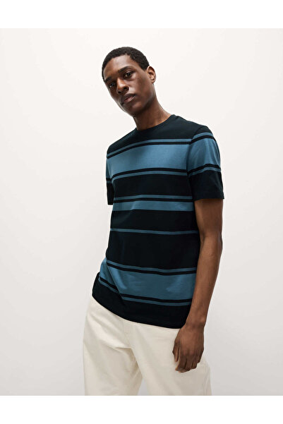 Marks & Spencer %100 Pamuklu Çizgili T-Shirt