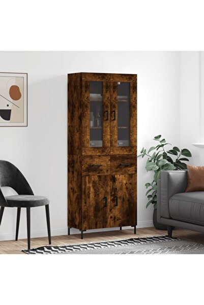 Concept Dulap înalt, stejar fumuriu, 69,5x34x180, lemn compozit