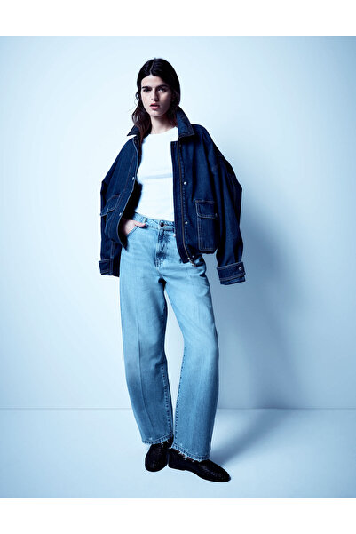 Marks & Spencer Yüksek Bel Barrel Leg Jean