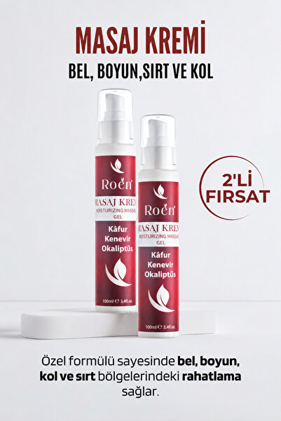 Roen Masaj Kremi, Kafur Ve Kenevir Içeren Omuz, Sırt, Boyun İçin Masaj Kremi,...
