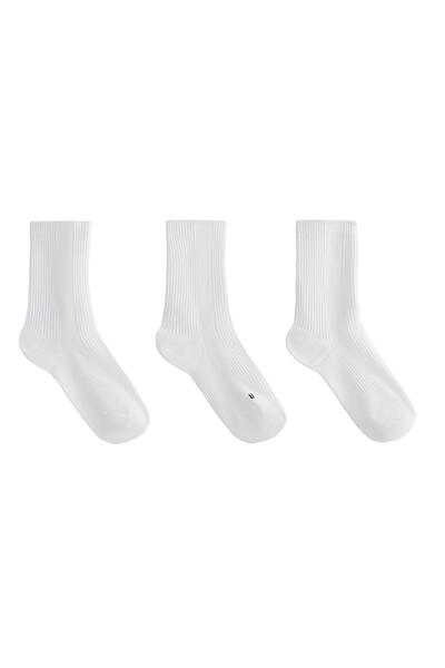 Oysho 3 pairs of classic polyamide blend sports socks