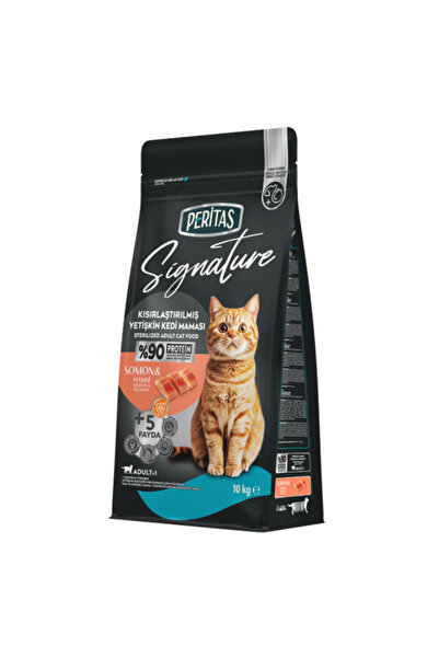 Sİgnature Hrană uscată pisici sterilizate cu somon și hamsie 10kg, super prem...