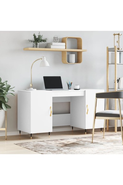 Concept Birou, alb, 140x50x75 cm, lemn compozit