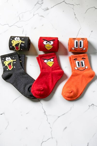 Socks Stores 3 Pairs of Colorful Patterned Unisex Socks Cotton Soft Textured ...