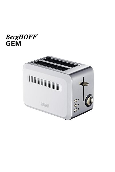 Berghoff GEM TITAN Parlak Gümüş Beyaz İki Dilim Ekmek Kızartma Makinesi 7950071