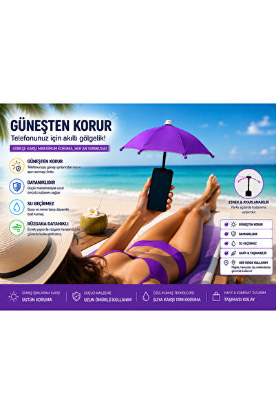 Zigver vantuzlu telefon şemsiye tutucu parlama önleyici su geçirmez güneşlik ...