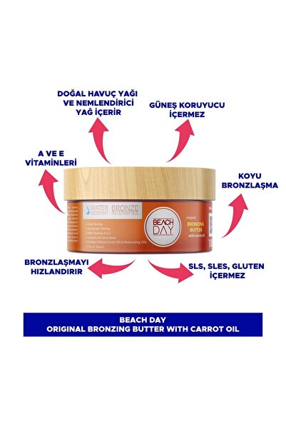 BEACH DAY Yoğun Bronzlaştırıcı Havuç Yağ 100 ml 8699375048025