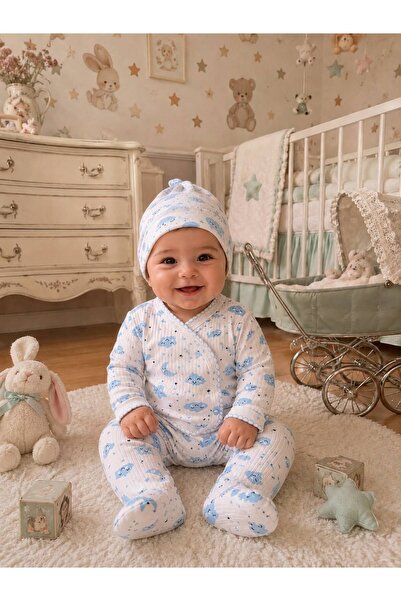 anne dokunuşu gibi KUZUM BEBE Organik Yenidoğan Kumaş Kız Erkek Bebek Hastane Çıkışı Pamuk Takım