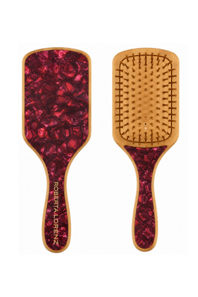Roberta Lorenz Premium Mürdüm sedefli Asetat bambu tarak 25 Cm