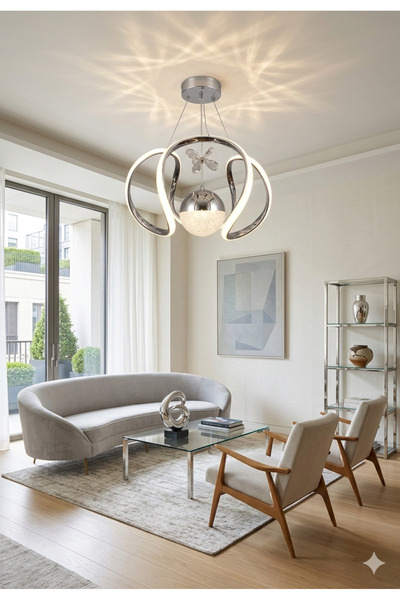 Zeya Lighting Yüksek Aydınlatmalı Damla Model krom kaplama tek top sarkıt mod...