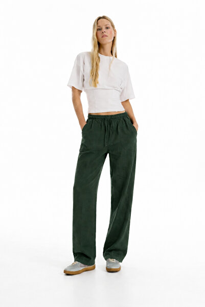 DAMGA JEANS Γυναικεία casual καλοκαιρινά παντελόνια από λινό σε χαλαρή γραμμή...